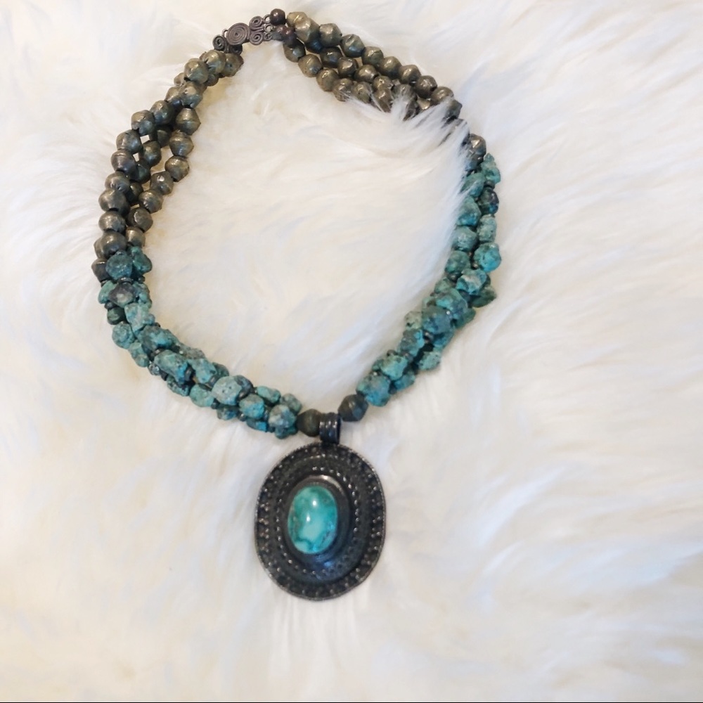 Handmade African Turquoise necklace